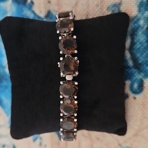 Smokey Quartz Tennis Bracelet